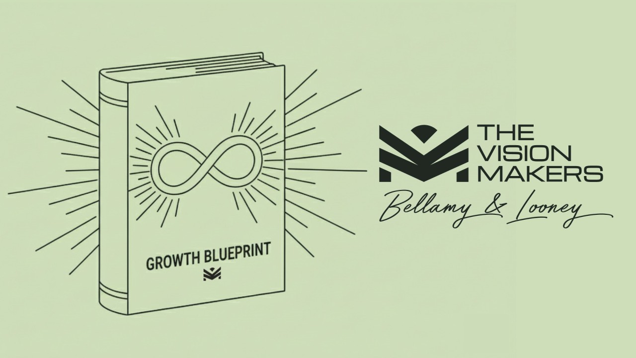 A book with a cover saying 'Growth Blueprint'